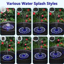 3.5W Solar Fountain Pump For Bird Bath Upgraded 2025, Floating Solar Water Fountain Kit With 8 Nozzles & 3 Integrated Bracket For Garden, Pond, Pool, Water Feature And Outdoor (Dark Blue),Outdoor Solar Fountain, - Multicolor - View 7