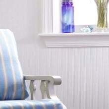 Graham and Brown Paintable Prepasted Beadboard Stripes Texture Wallpaper White - Blanco - Ver 3