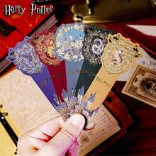 Harry Potter 5Pcs/Set  Bookmark, Cartoon Colorful  Four Colleges Badge Bookmark Paper Birthday Party Favors For Fans And Book Lovers, Office Supply[Officially Licensed] - Multicolor - View 5