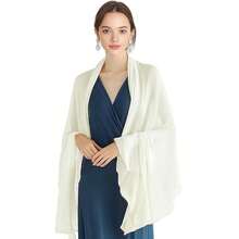 P Pothuiny Women Chiffon Sheer Shawl Wraps For Evening Dresses, 79inchx24inch Lightweight Soft Chiffon Scarfs Wedding Party Bridal,79inchx24inch,Ivory - Ivory - 查看 1