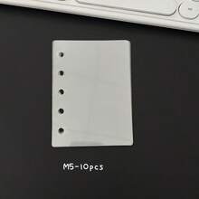 10pcs A8/M5/A7/A6 PET Loose Leaf Baffle, Double-Sided Film Notebook Washi Tape Collection, Journal Book Stickers Storage Organizer, DIY Junk Journaling Refill Parts