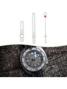 EstiloeMagTech - Juego De 1 Manecillas Para Reloj, Color Plateado Compatible Con Seiko 6105, Compatible Con Seiko Movements NH35 NH36 7S26 7002, Kit De ReparacióN De Reloj De Manos De Repuesto De PrecisióN,VersióN Mejorada - 1 - Ver 3
