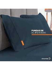 EstiloTendenciaDreamlab 2 Pack De Fundas De Almohada Premier 1800 Collection |     Fundas De Almohada De Microfibra De Lujo De Doble Cepillado, HipoalergéNicas |     2 Piezas TamañO Individual: 51 Cm X 76 Cm, Gris GrafitoCalidad PremiumVersióN Mejorada - 03 - Azul noche - Ver 6