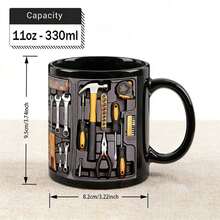 Unique Mechanic Gift Mug | Fun Toolbox Design | 11oz Coffee Mug | Birthday/Holiday/Christmas Gift For Auto Mechanics - Black - View 2