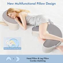 Adult Side-Sleeping Pillow, With Armhole, Ergonomic Memory Foam Design To Relieve Neck, Shoulder, And Rotator Cuff Pain. - 灰色 - 查看 2