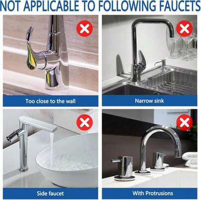 EBIGIC Kitchen Sink Splash Guard-24 X 58'' Ultrathin Silicone Sink Mat Splash Guard Fit For Countertop, Bathroom,Farmhouse,RV (White)