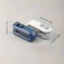 Bộ dụng cụ dán túi đựng đồ ăn nhẹ | 1 máy dán + 1 cáp sạc USB, pin lithium tích hợp, tiêu thụ điện năng thấp, thiết kế từ tính nhấn tay, nhỏ gọn tiện lợi cho gia đình/dã ngoại/du lịch, dụng cụ dán túi bánh quy và khoai tây chiên, hoạt động êm ái và hiệu quả. - Nhiều màu - Xem 3