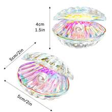 1pc Vivid Crystal Faux Pearl Shell Decor, Glass, 3D Open Shell Sculpture Reflecting, For Indoor Decoration, Wedding & Party Decor, Sun Catcher, Party Decoration, Lively Shell Design, Glass - Multicolor - View 12