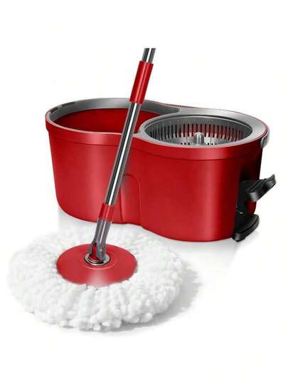 Spin Mop Bucket System,Masthome 360°Spin Mop and Bucket with Wringer Set,EasyWring Microfiber Mop with,Spinning Floor Cleaning System for Floor Cleaning - Home & Office Suitable