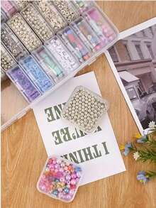 分格收纳盒，可存放装饰品、零件、化妆品、珠子、珠宝等，防尘整理，适合居家、车载、户外便携使用。 - 彩色 - 查看 6