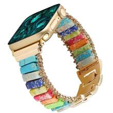 Chakra Bracelet Bands Compatible With Watch Band 38/40/41mm 42/44/45/49mm,Women Natural Stone Handmade Healing Bead  Boho Strap Yoga Jewelry Wristband For  9 8 7 6 5 4 3 2 SE Ultra,42/44/45/49mm,Multicolored - 多彩 - 查看 1