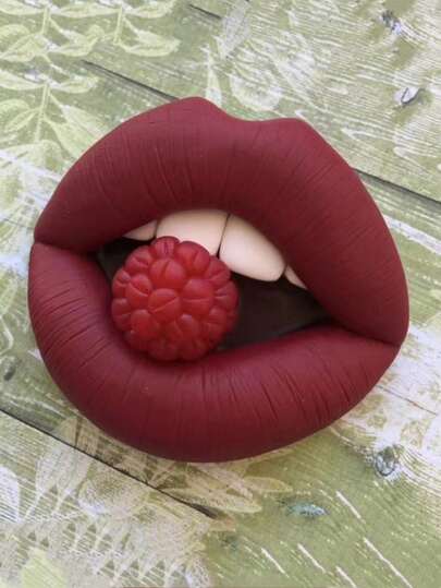 1pc Silicone Lip Shaped Mold, DIY Valentine's Day Lip Plaster Mold