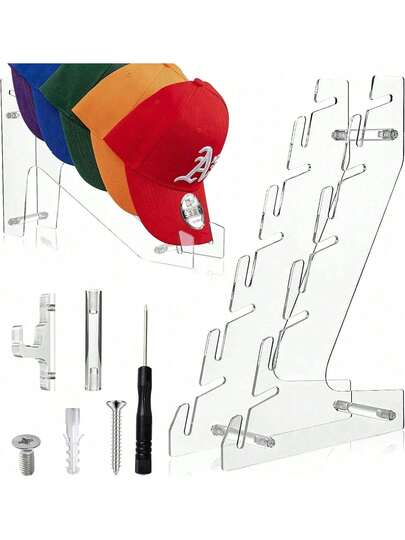 EstiloTendenciaPorta Gorras De BéIsbol,Organizador De Gorras Para Pared,Perchero Para Gorras De Acrilico,Capacidad Para 5 Gorras De Soporte Guarda Gorras Para Hombre,Para Dormitorios,Armarios Y VestidoresCalidad PremiumVersióN Mejorada