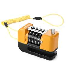 1pc Disc Brake Combination Lock, 4-Digit Password Anti-Theft Lock - Easy Installation, No Power Supply Required, Comes With Reminder Cord, Essential Accessory For Bicycles And Motorcycles, Waterproof And Rust-Resistant Wheel Body Safety Metal Bicycle Lock - Multicolor - View 7