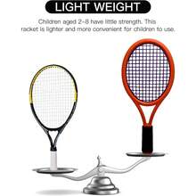 Crefotu - Juego de raquetas de tenis para niños pequeños niños mango de esponja incluye 6 bádminton 1 pelota de tenis bolsa y 2 pelotas aumenta los deportes de los niños mejora las habilidades - como en la foto - Ver 3