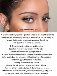 5pcs 6D Eyebrow Tattoo Stickers, Waterproof Eyebrow Hair Makeup Stickers For Eyebrow Shaping And Grooming