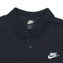 Polo deportivo casual de unicolor con logo de Nike, para hombres, negro - Negro - Ver 4