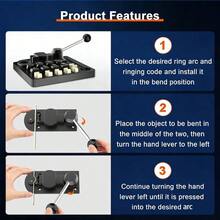 Ring Bending Tool, Ring Bender With Nylon Dies Ring Making Tool, Ring Measurement Tool, Multi-Functional Ring Earring Bending Tool Jewelry Making Tool - Multicolor - View 3
