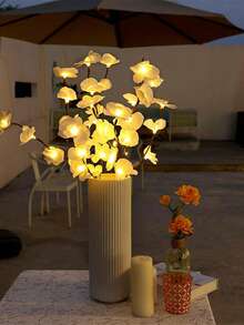 1个白色兰花枝灯，花瓶装饰灯，LED浪漫氛围灯，适用于卧室、床头柜、客厅、餐桌、拍照背景、花园、露台装饰、婚礼装饰，适合斋月、情人节、母亲节、父亲节、开学季，可用作节日礼物、生日礼物、乔迁礼物、结婚礼物。 - 蘭花樹枝燈 - 查看 9