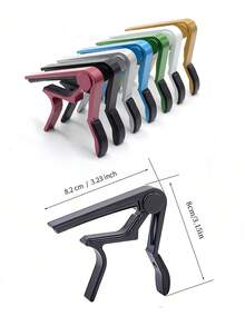 Aluminum Alloy Guitar Capo Portable Alloy Guitar Tuner Clip For Easy Tone Adjustment Quick Change Clip Key Adjustable Clamp For Musicians Women Men For Acoustic Guitar Classical Guitar Electric Guitar And Ukulele Guitar Guitar Pic Guitar Stuff Guitar Accessory Musical Instrument Accessory Pitch Tuning Guitar Accessory - Silver - View 4