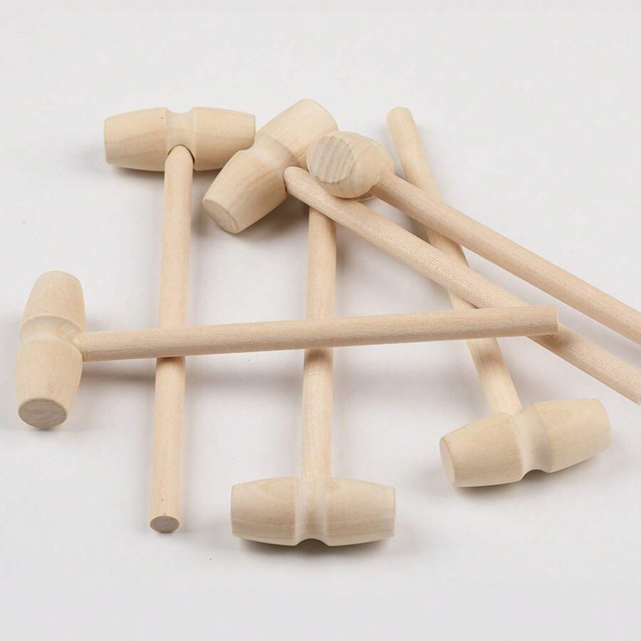 TendenciaSet 10 Mini Martillos De Madera Romper Chocolates SorpresaCalidad premium - 1 - Ver 1