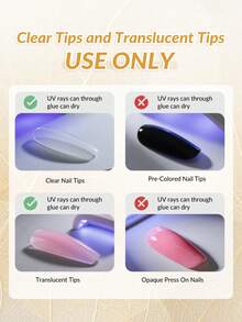 1 قطعة جل بناء صلب للأظافر، جل أظافر صلب للتمديد، جل نحت الأظافر اليدوية غير لزجة، جل أكريليك لتمديد الأظافر لفن الأظافر والأحجار الكريستالية والزهور، للاستخدام في صالون الأظافر أو المنزل - شفاف - مشاهدة 3