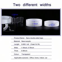 GSGSC2 Rolls Nano Double sided Tape 3M 10FT Multipurpose Extra Large Adhesive Tape Clear Mounting Tape Picture Hanging Adhesive Strips Removable Wall Tape Sticky Poster Tape Decor Carpet Tape 10FT - Transparente - Ver 3