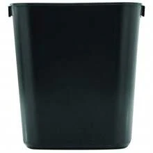 Rubbermaid Commercial 295500BK Deskside Plastic Wastebasket Rectangular 3 1 2 gal Black - Negro - Ver 1