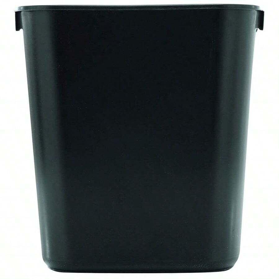 Rubbermaid Commercial 295500BK Deskside Plastic Wastebasket Rectangular 3 1 2 gal Black - Negro - Ver 1