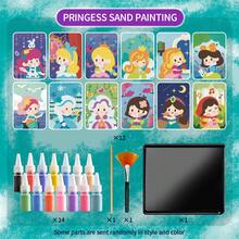 Children's Sand Art Creative Set Includes Sand Art Cards, Multi-Coloured Sand, Paintbrush, Tray. Supports Sand Art Creation, Stimulates Artistic Creativity And Hands-On Ability. Suitable For Children Aged 3 And Above. Ideal For Birthday Or Children's Day Creative Gifts. - Multicolor - View 13