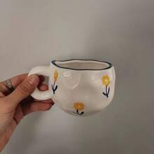 手工不对称陶瓷抹茶杯，情侣杯，适用于浓缩咖啡、拿铁、摩卡或茶，是生日、周年纪念日和情人节的完美礼物 - 彩色 - 查看 16