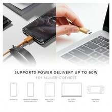 Native Union Type-C Belt Cable - Cable de carga USB-C a USB-C de 12m  resistente compatible con iPhone 16 16 Plus 16 Pro 16 Pro Max iPad Pro/Air Galaxy S25 Flip 6 Fold 6 Azul Marino - Cebra - Ver 3