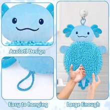 Axolotl Hand Towels For Bathroom - Funny Cute Kitchen Decorative Decor Hanging Face Towels- Unique Housewarming Christmas Birthday Gifts For  Women Mom,Blue - 藍色 - 查看 5