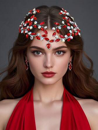 1pc Handmade Luxury Crystal Headband, Elegant Princess Style Headpiece Suitable For Bride, Wedding, Party, Date, Birthday, Casual, Valentine's Day, Women Hair Accessories