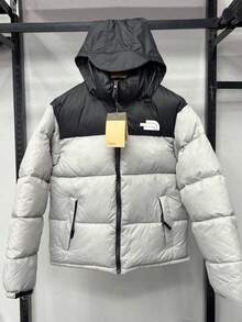 Men's Warm Puffer Down Jacket | Insulated Hooded Long Stylish Coat For Autumn & Winter - 灰色 - 查看 2