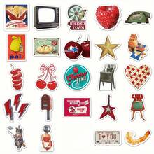 50pcs Retro Stickers, Y2K Aesthetic Stickers, American Stickers, Decorative Stickers, Art Aesthetic Stickers, Cool Stickers, Waterproof Vinyl Stickers Suitable For Water Bottles, Computers, Laptops, Phones, Luggage, Notebooks, Refrigerators Scrapbook Supplies Scrapbook Stationery Funny Stickers Laptop Stickers Kindle Phone Stickers - D - View 5