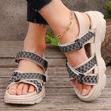 1 Pair Teenage Girls' New Criss-Cross Strap Design Fashion Sports Sandals