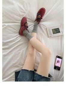 Women Canvas Shoes - Burgundy - View 7
