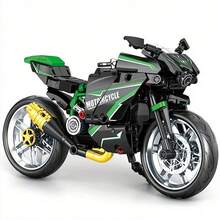 723pcs/331pcs Vintage Motorcycle Model Building Blocks, Office Decor Display, Art Collection, Holiday Surprise, Valentine's Day Gift, Birthday Gift