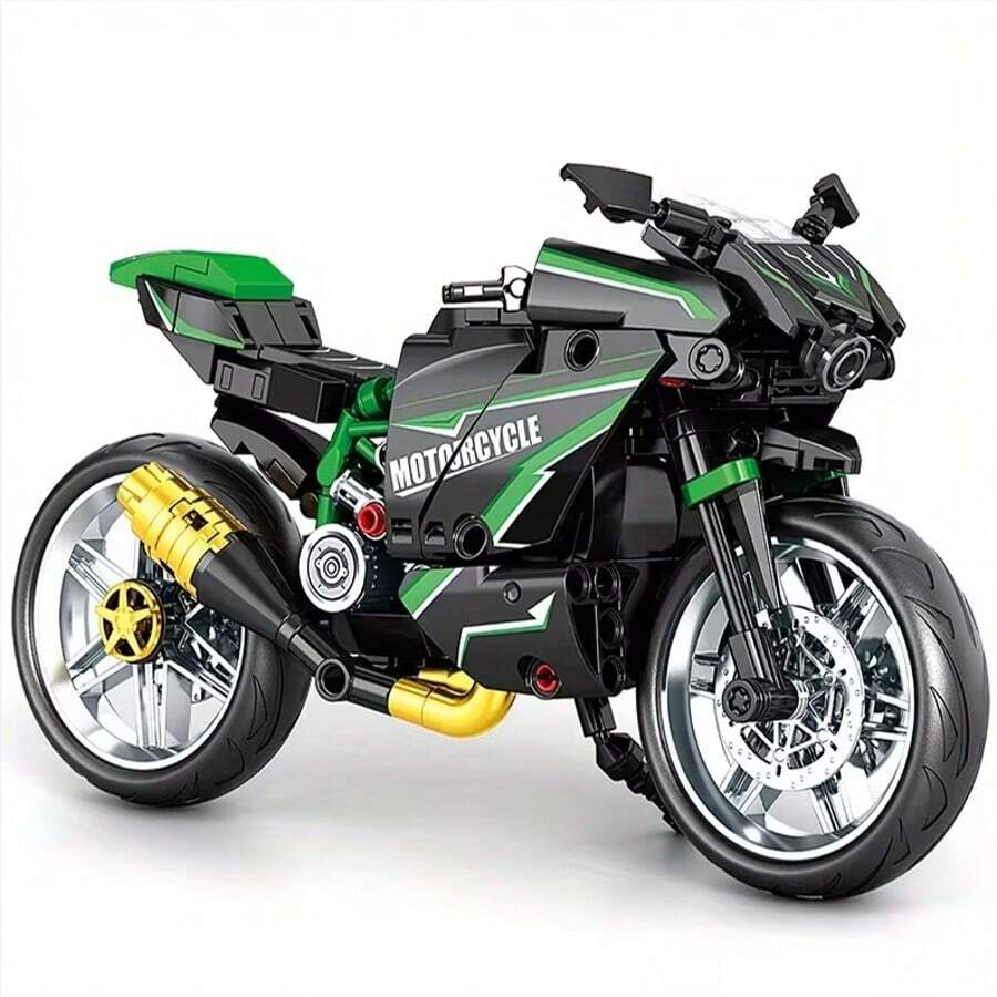 723pcs/331pcs Vintage Motorcycle Model Building Blocks, Office Decor Display, Art Collection, Holiday Surprise, Valentine's Day Gift, Birthday Gift