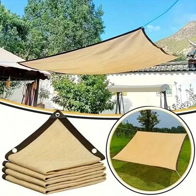 1pc High Density Breathable Multi-Purpose Outdoor Snow/Sun Shade Net, High Density Sunshade, Anti-Snow, Anti-Freeze, Anti-UV, Suitable For Patio, Picnic, Carport, Garden, Balcony, Corridor Gazebo, Beach, Yard And Roof, Easy Installation, Reinforced Edges, Sturdy Edges, Suitable For Outdoor Patio, Picnic, Carport And Garden Sunshade/Balcony And Corridor Use Colorful Breathable Sunshade Net, Universal For Farm/Patio/Pet Shed