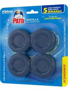 EstiloPato Pastilla para Inodoro y Baño, Mata Gérmenes y Quita Manchas, Dura Hasta 4 Semanas, Aroma Brisa de Mar, 40g, 4 PackVersión mejorada - 1 - Ver 7