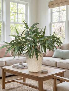 4pcs Artificial Eucalyptus Leaves, Suitable For Seasonal Decoration, Home Gatherings, Tabletop, Living Room, Bedroom, DIY - Multicolor - View 8