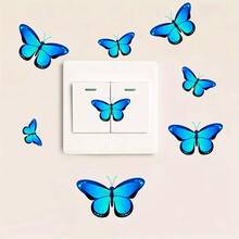 YITAPE 23pcs Butterfly Wall Decals Set, Non-Luminous Bedroom Decor Wallpaper, 7.79 Inch Wide, PVC Material, Suitable For Bedroom Wall, Background Decoration And Room Arrangement - Luminous Butterfly - View 4