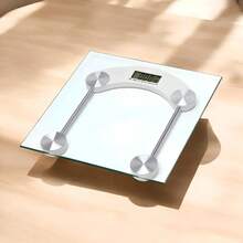 Báscula electrónica, báscula de pesaje, báscula digital, báscula para adultos, báscula doméstica, pantalla digital electrónica - Blanco - Ver 3