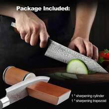 Premium Manual Rolling Knife Sharpener Kit - Stainless Steel Knives Sharpener With Grinding Disc, Includes 1 Set For Effortless Knifesharpening - Hút từ tính 4 mặt - Xem 5