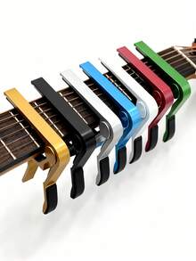 Aluminum Alloy Guitar Capo Portable Alloy Guitar Tuner Clip For Easy Tone Adjustment Quick Change Clip Key Adjustable Clamp For Musicians Women Men For Acoustic Guitar Classical Guitar Electric Guitar And Ukulele Guitar Guitar Pic Guitar Stuff Guitar Accessory Musical Instrument Accessory Pitch Tuning Guitar Accessory - Silver - View 5