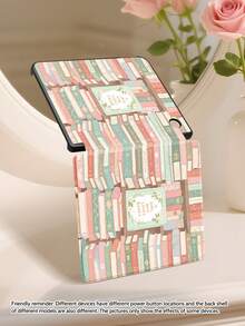 This E-Book Shockproof Cover Is Designed For Book-Loving Girls, Featuring A Bookshelf And Book-Themed Pattern With Beautiful Illustrations. Lightweight And Portable, Made Of High-Quality Materials, With Auto Wake/Sleep Function And Corner Protection, Making It A Romantic And Thoughtful Gift. - Multicolor - View 8