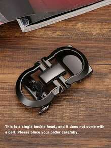 黑色格纹真皮腰带 - 自动扣高端男士腰带，时尚纹理，正式休闲两相宜，耐用金属扣，适合搭配办公西装、日常裤装和时尚服饰 - 节日和周年纪念日送给亲戚、朋友或男友的完美礼物 - 彩色 - 查看 15
