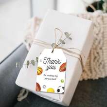 48pcs Sports Thank You Tags, Hang Tags For Gift Wrapping, "Thank You For Making My Party A Ball" Labels, Basketball, Football, Birthday, Shower Party Favor Gift Tags - Multicolor - View 7